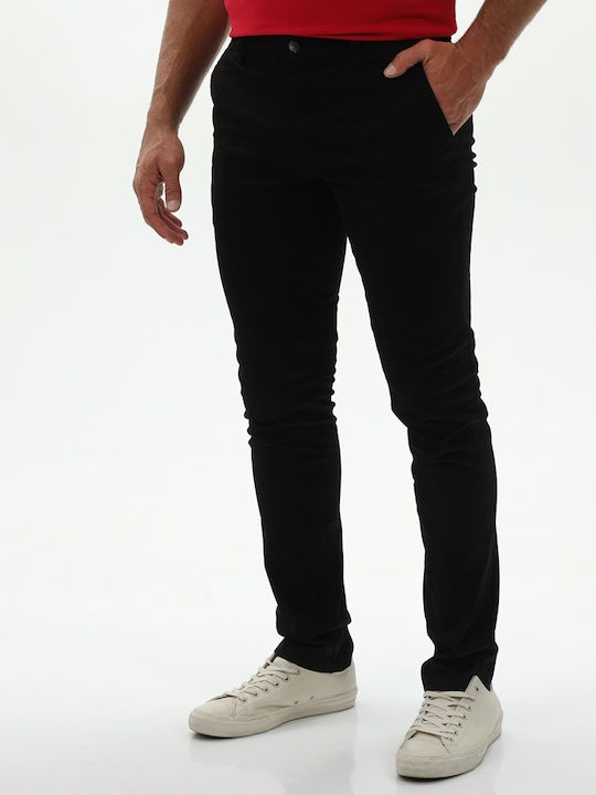 Van Hipster Herrenhose Chino in Slim Passform Black