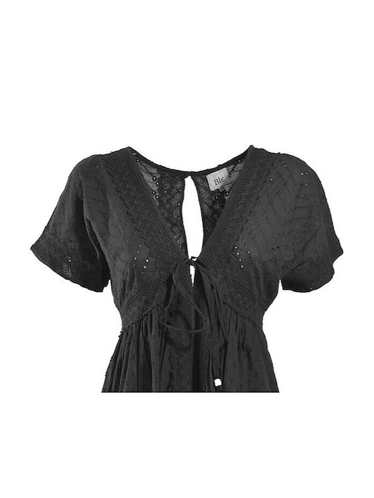 Ble Resort Collection Women's Kimono Beachwear black