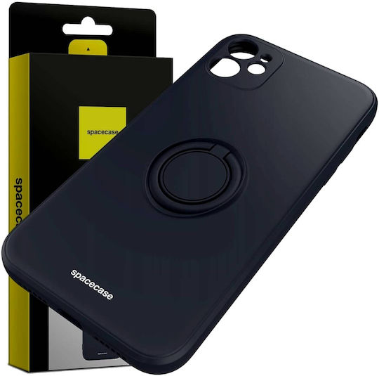 Spacecase Silicone Ring Back Cover Metallic Black (iPhone 11)