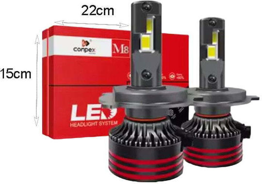 Conpex Λάμπες Αυτοκινήτου H8 Canbus LED 6000K Ψυχρό Λευκό 12V 2τμχ