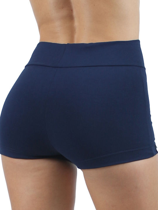 Women's Training Legging Shorts Push Up Blue