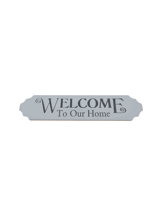 Uncle George Decorative Sign Handmade White Made of Wood 36x1x8cm