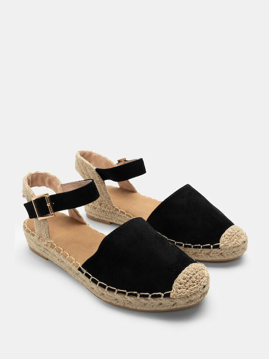 Luigi Women's Synthetic Leather Espadrilles Black