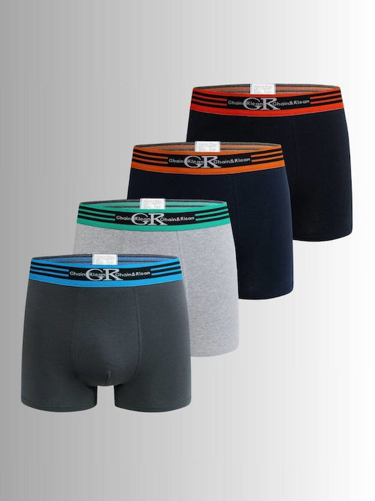 Uomo Herren Boxershorts Colorful 4Packung