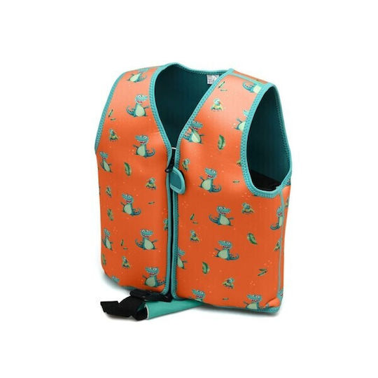 Kiokids Kinder Rettungsweste Neopren Orange Krokodile