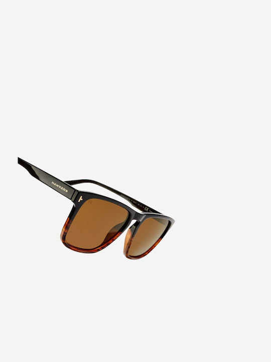 Hawkers Dust Unisex Sunglasses with Brown Tartaruga Plastic Frame and Brown Polarized Lens HDUS23BWTP