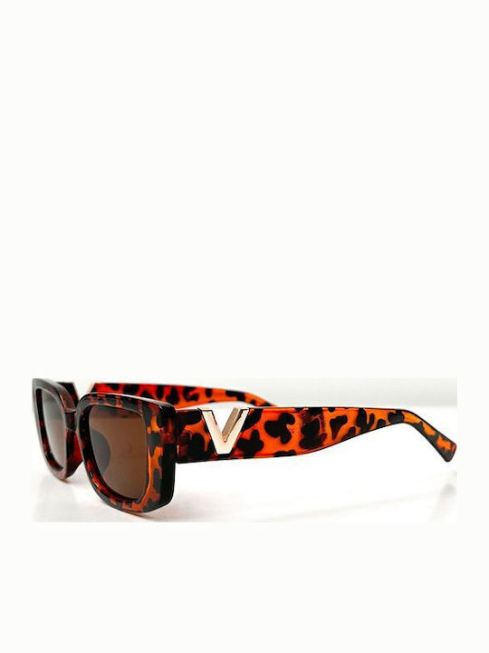 Looks Style Eyewear Unisex Γυαλιά Ηλίου με Χρυσό Μεταλλικό Σκελετό και Πορτοκαλί Φακό 74aez-98055