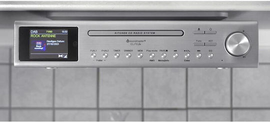 Soundmaster UR2180SI Επιτραπέζιο Ραδιόφωνο DAB+ με Bluetooth και USB Ασημί