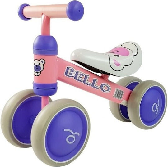 Lean Toys Bicicletă de Echilibru pentru Copii Roz