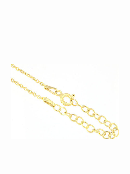 Dimitrios Exclusive Necklace Eye from Gold Plated Silver Light Blue