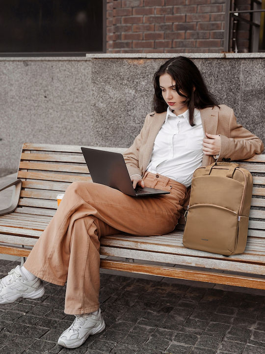 Innostyle Αδιάβροχη Τσάντα Πλάτης για Laptop 15.6" σε Καφέ χρώμα P21KH