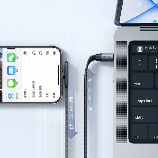 Mcdodo Flat USB-C to Lightning Cable 36W Μαύρο 2m (CA-3351)