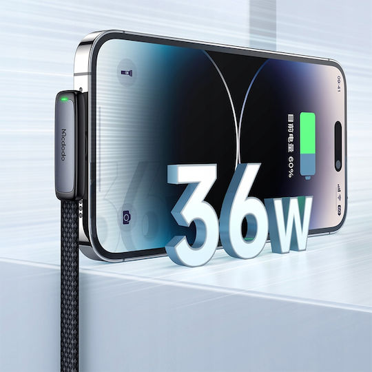Mcdodo Flach USB-C zu Lightning Kabel 36W Schwarz 1m (CA-3350)