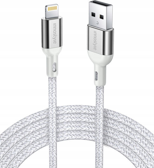 Innostyle USB-A to Lightning Cable Ασημί 2m (IAL150ALSLV)