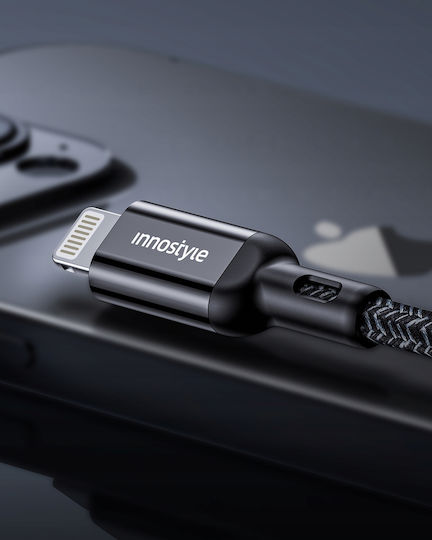 Innostyle USB-A to Lightning Cable Μαύρο 2m (IAL150ALBLK)