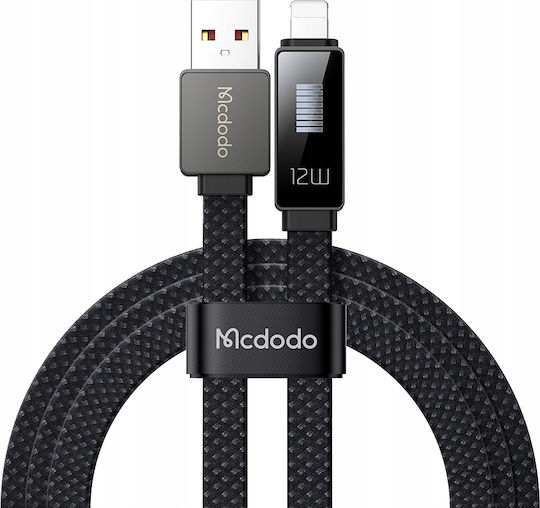 Mcdodo LED USB-A la Cablu Lightning 36W Negru 1m (CA-4970)