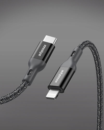 Innostyle Редовна USB-C към Lightning кабел Черен 2м (ICL150ALBLK)
