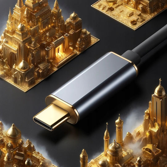 USB 2.0 Cable USB-C male - USB-C female 100W PD Γκρι 3m CO2-0008
