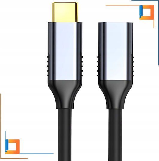 USB 2.0 Kabel USB Typ-C Männlich - USB-C-Buchse 100W Graue 2m CO2-0007