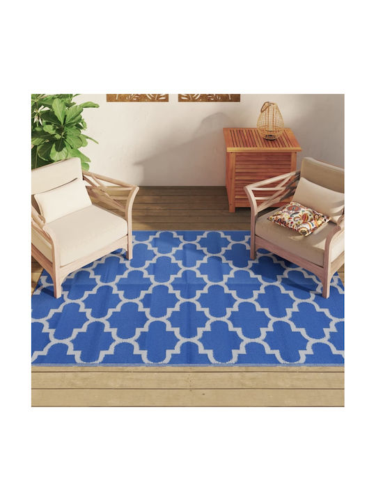 vidaXL Rug Outdoor Rectangular Blue