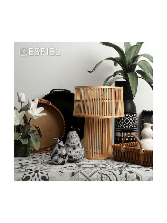 Espiel Tabletop Bamboo Lantern Beige 32cm