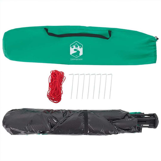 vidaXL Cort De Plajă Pentru 3 Persoane Verde