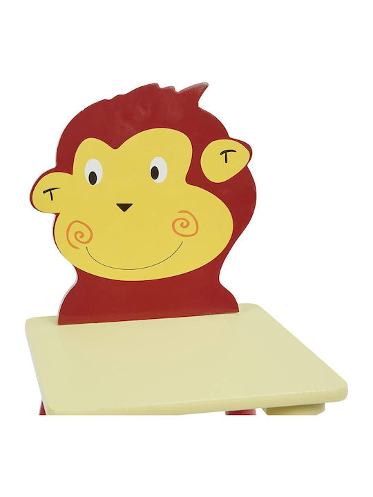 Children's Wooden Table 2 Chairs Set Learning Playing Drawing Feeding Animals