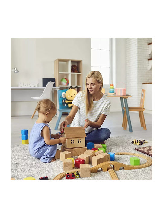 Children's Wooden Table 2 Chairs Set Learning Playing Drawing Feeding Ghosts