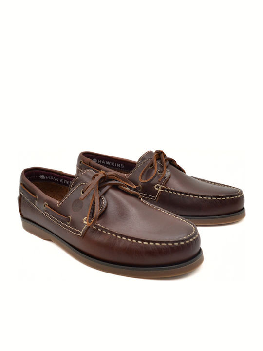 Δερμάτινα Ανδρικά Boat Shoes σε Καφέ Χρώμα