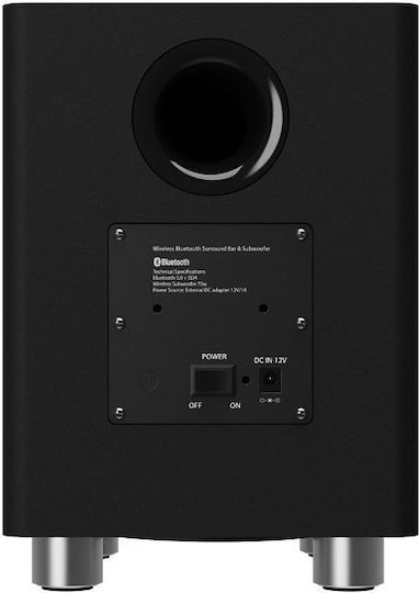 Majority Audio K2 Soundbar 2.1 Bluetooth και HDMI 150W με Τηλεχειριστήριο Μαύρο