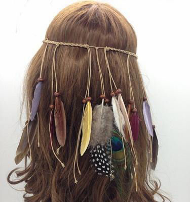 Hairband Feathers Feathered Hair Pattern C