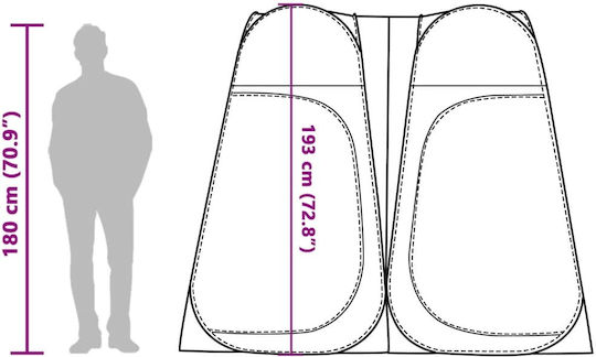 vidaXL Camping Tent Pop Up Gray for 1 Person