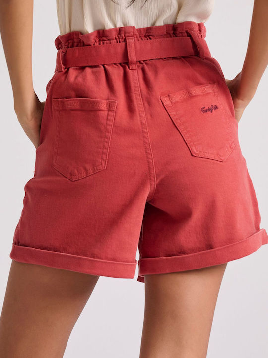 Women's Jean High-waisted Shorts Red