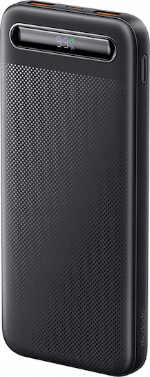 Mcdodo MC-3881 Power Bank 10000mAh 22.5W με 2 Θύρες USB-A και Θύρα USB-C Μαύρο