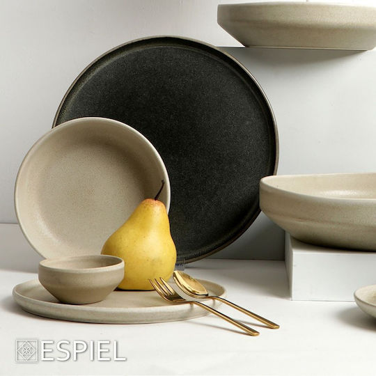 Espiel Nordic Plate Soup Ceramic with Diameter 17.3cm