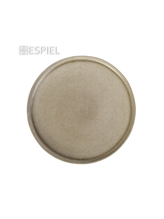 Espiel Noah Πιάτο Ρηχό Κεραμικό Μπεζ με Διάμετρο 28cm