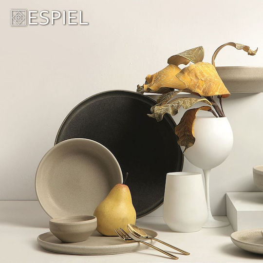 Espiel Noah Πιάτο Ρηχό Κεραμικό Μπεζ με Διάμετρο 22.5cm