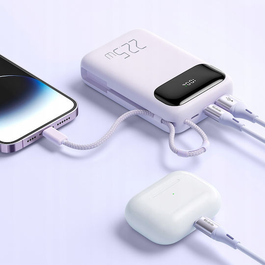 Mcdodo MC-3255 Baterie Externă 10000mAh 22.5W cu Port USB-A și Port USB-C Power Delivery Încărcare Rapidă Violet