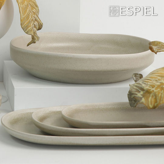 Espiel Noah Platou de Servire Oval Ceramică Bej 23.5x12buc 6buc Espiel Noah Platou de Servire Oval Ceramică Bej 23.5x12buc 6buc