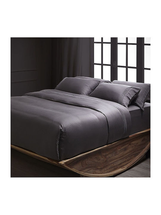 Hauz Σεντόνι King Size με Λάστιχο 200x200+40εκ. Grey