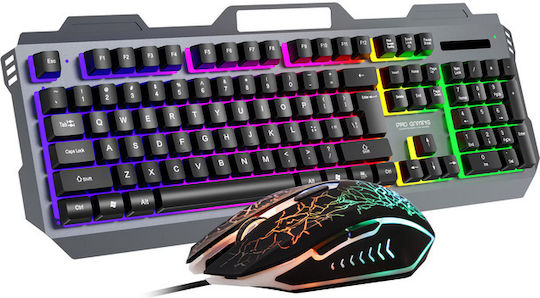ProGaming Pro Gaming K450 Set Gaming Tastatură cu iluminare RGB & Mouse (Engleză US) 4 in 1