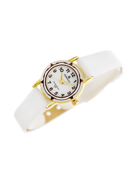 Perfect Kids Analog Watch Communion with Rubber/Plastic Strap White