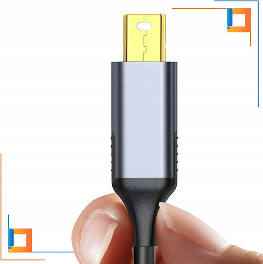 Cablu mini DisplayPort - HDMI de sex masculin 2m Gri (CO2-0028)