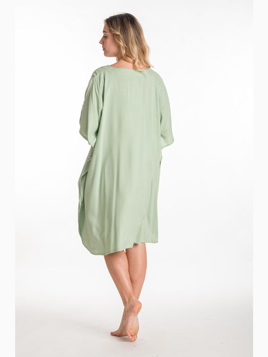 Rima Beachwear Feminin Scurt Caftan de Plajă Verde