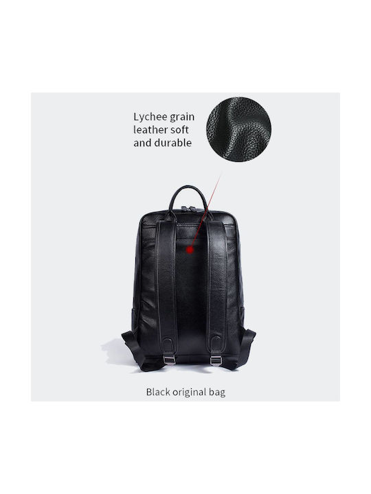 Reidel Leather Backpack Black 20lt