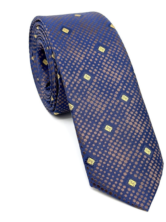 Legend Accessories Σετ Ανδρικής Γραβάτας με Σχέδια σε Μπλε Χρώμα