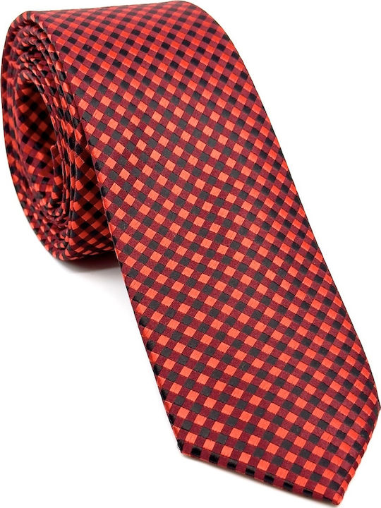 Legend Accessories Σετ Ανδρικής Γραβάτας με Σχέδια σε Κόκκινο Χρώμα