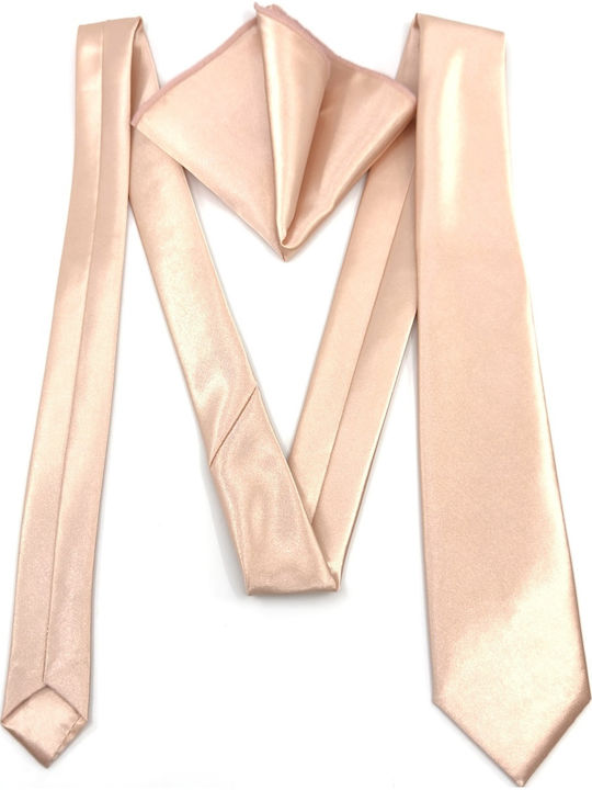 Legend Accessories Men's Tie Set in Orange Color ΩΜΑ PEACHPUFF