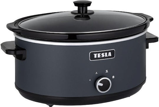Tesla Electronics S500 Slow Cooker 270W με Χωρητικότητα 6.5lt Γκρι