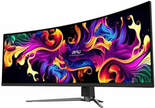 MSI 491CQP Ultrawide QD-OLED HDR Curved Gaming Monitor 49" 5120x1440 144Hz με Χρόνο Απόκρισης 0.03ms GTG Ασημί